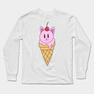 Yummy Cat Ice Cream Long Sleeve T-Shirt